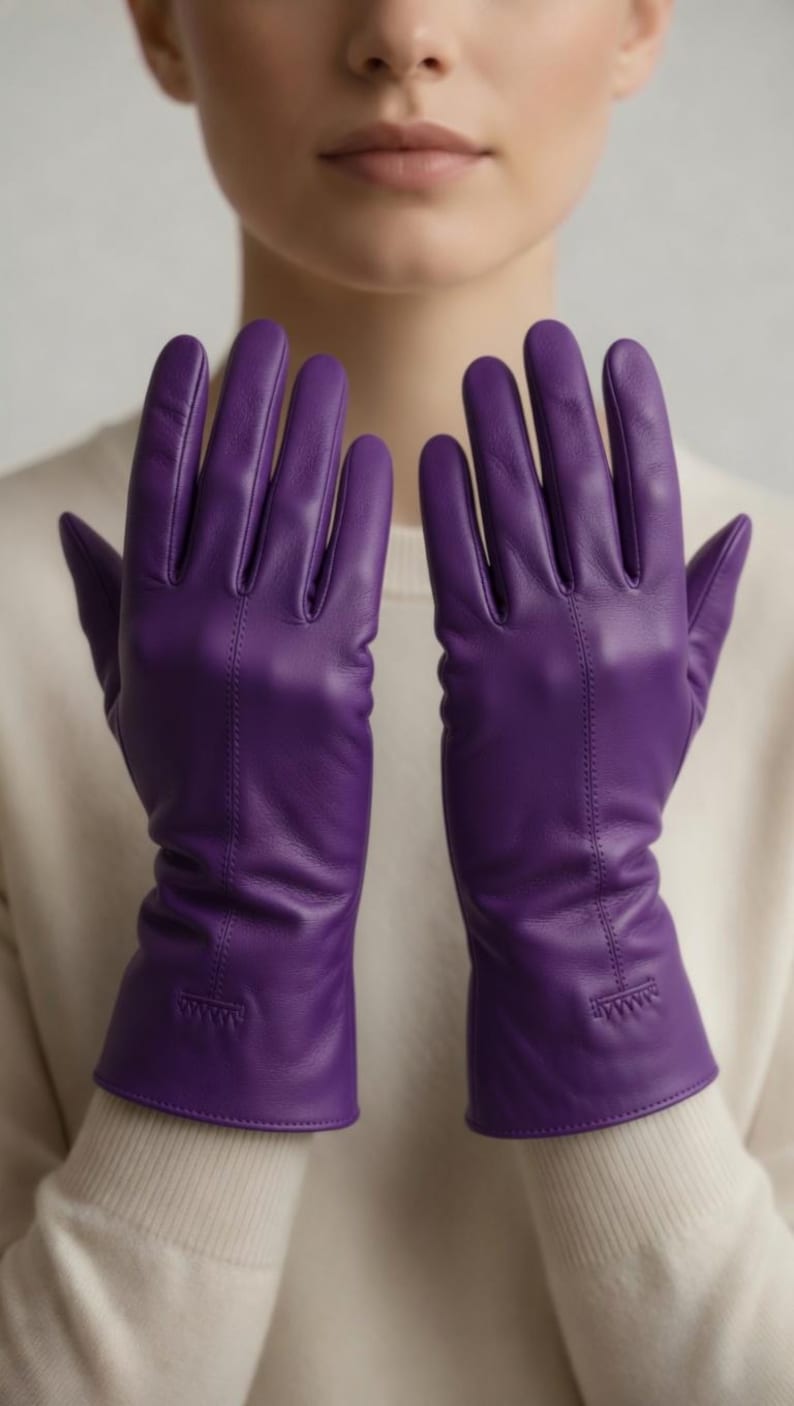 Women’s Sheep Leather Gloves | Elegant Soft Winter Dress Handwear