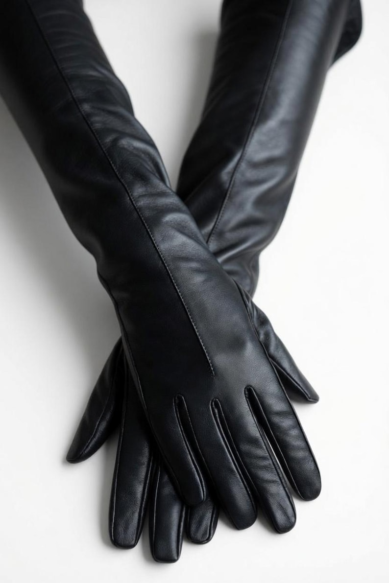 Women's Opera Gloves, Handmade Sheep Leather Evening Gloves, Formal Luxury Accessory Gift for Her