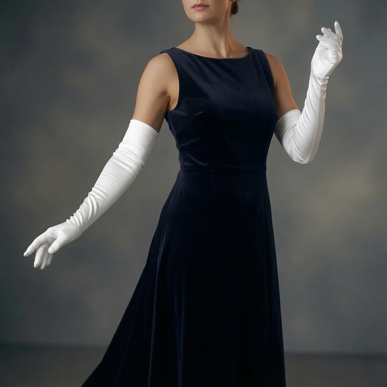 white Leather Opera Gloves | Long Bridal Gloves Elbow Length | Wedding Gift for Her